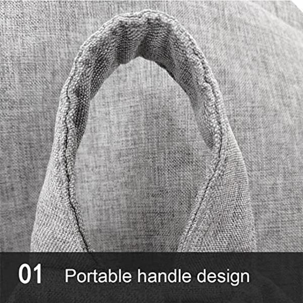 Lazy Sofa Cover Unfilled Linen Recliner Seat Bean Bag Puff