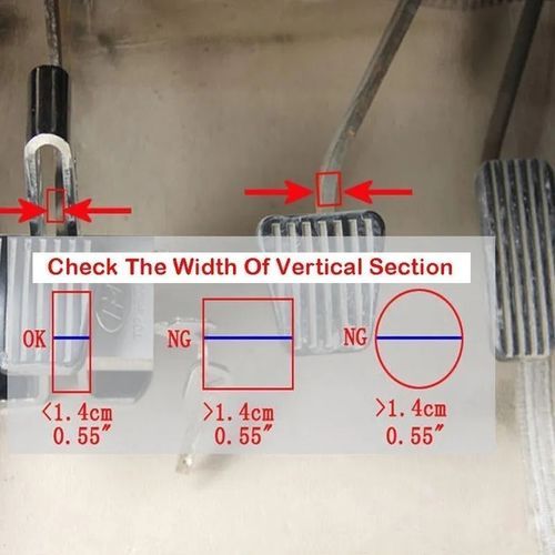 Car Auto Stainless Steel Anti-Theft Clutch Car Brake Safety Lock Tool Accelerator Pedal Lock With Keys Suitable For Clutch Height Under 19.5cm