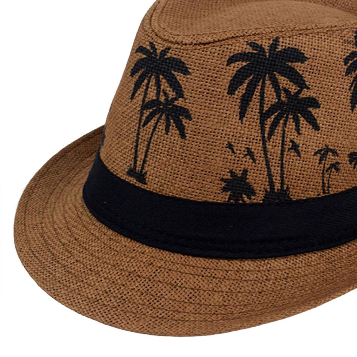 Straw Hat Summer Vacation Men Beach Hat Coffee