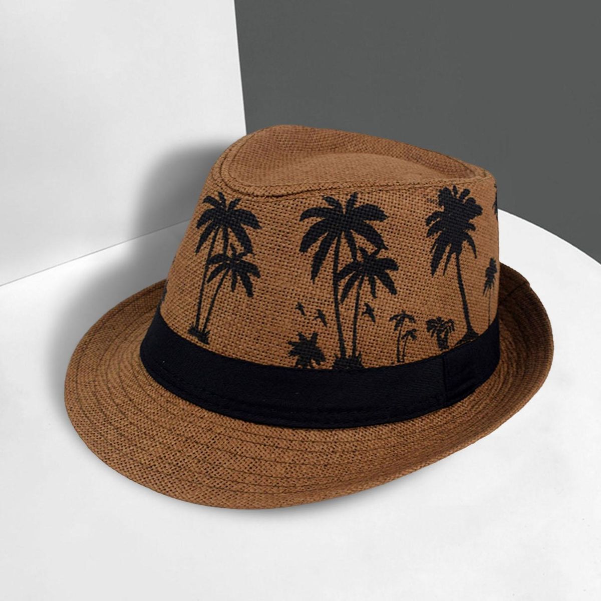 Straw Hat Summer Vacation Men Beach Hat Coffee