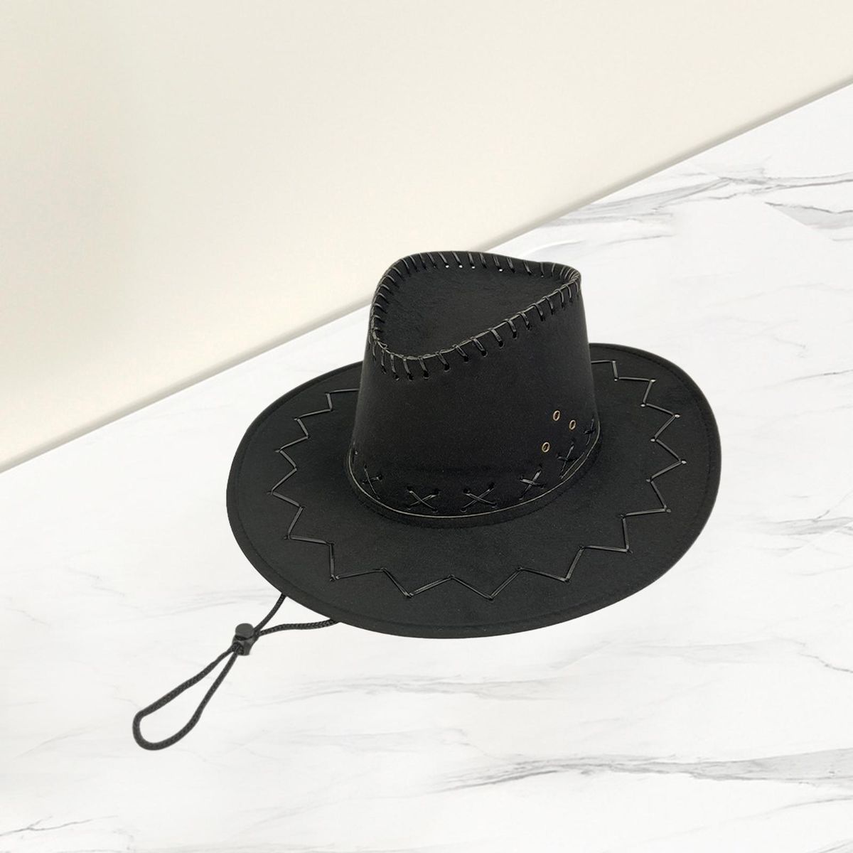 Top Hat Western Cowboy Cowgirl Sun Hat Black
