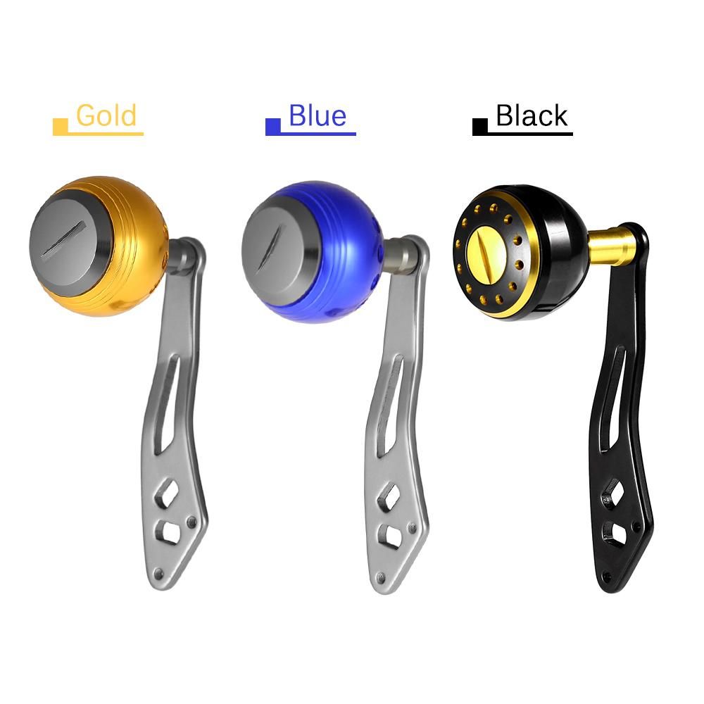 Lixada Fishing Reel Handle Baitcasting Fishing Reel Handle Drum Trolling Reel Handle Left Right Power Metal Reel Handle Big Knob Fishing Reel Accessory