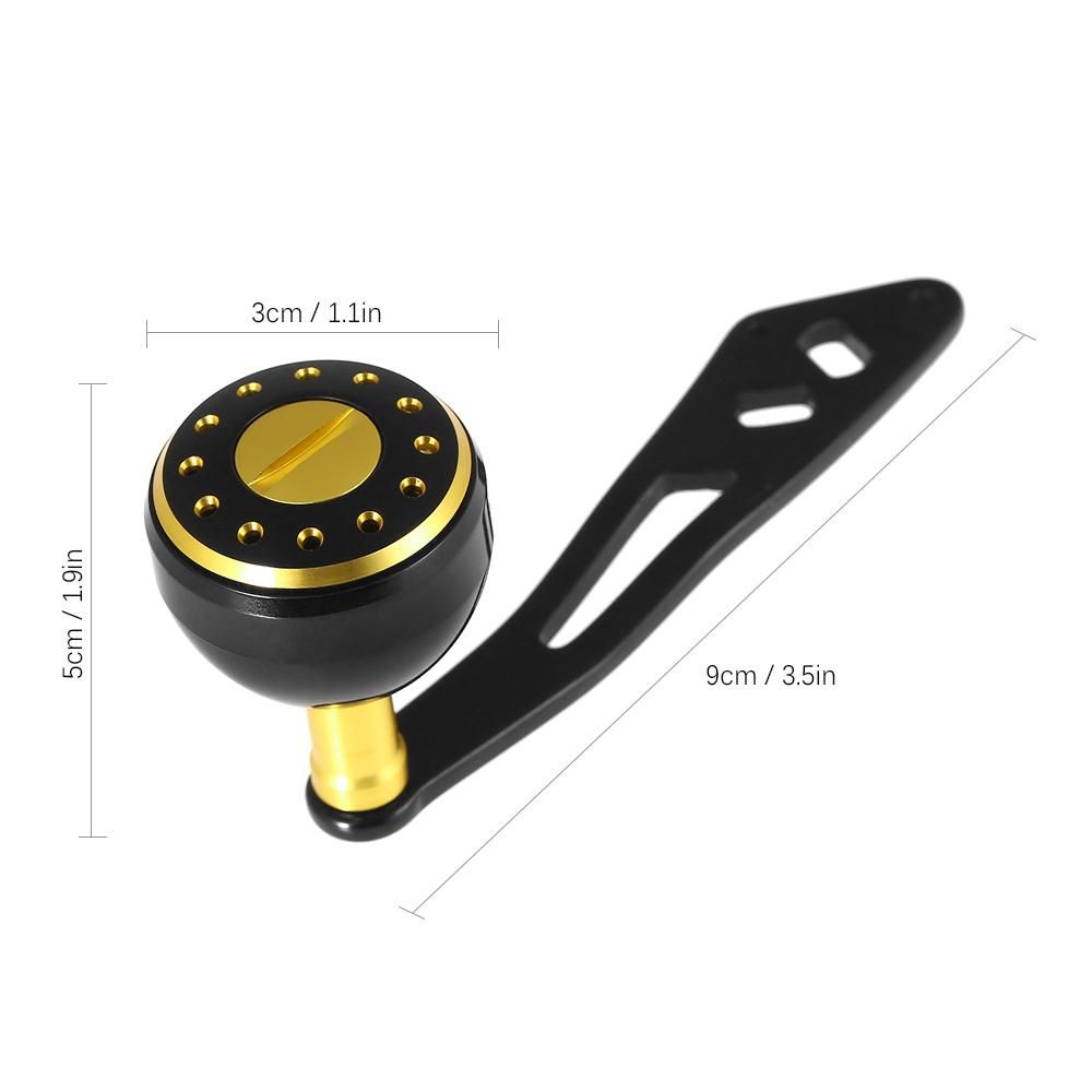 Lixada Fishing Reel Handle Baitcasting Fishing Reel Handle Drum Trolling Reel Handle Left Right Power Metal Reel Handle Big Knob Fishing Reel Accessory