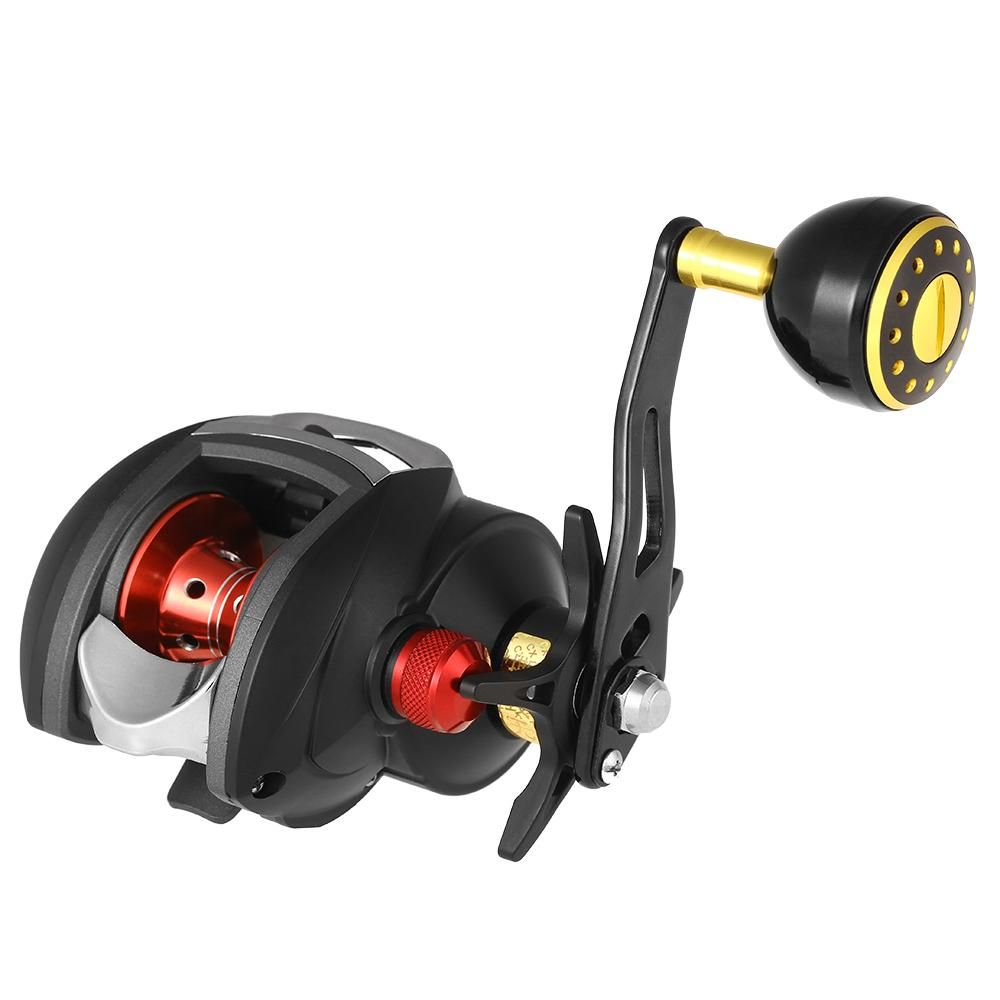 Lixada Fishing Reel Handle Baitcasting Fishing Reel Handle Drum Trolling Reel Handle Left Right Power Metal Reel Handle Big Knob Fishing Reel Accessory