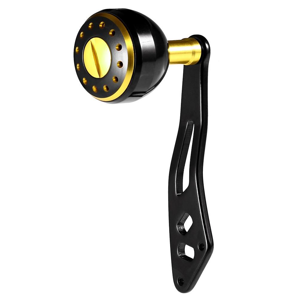 Lixada Fishing Reel Handle Baitcasting Fishing Reel Handle Drum Trolling Reel Handle Left Right Power Metal Reel Handle Big Knob Fishing Reel Accessory