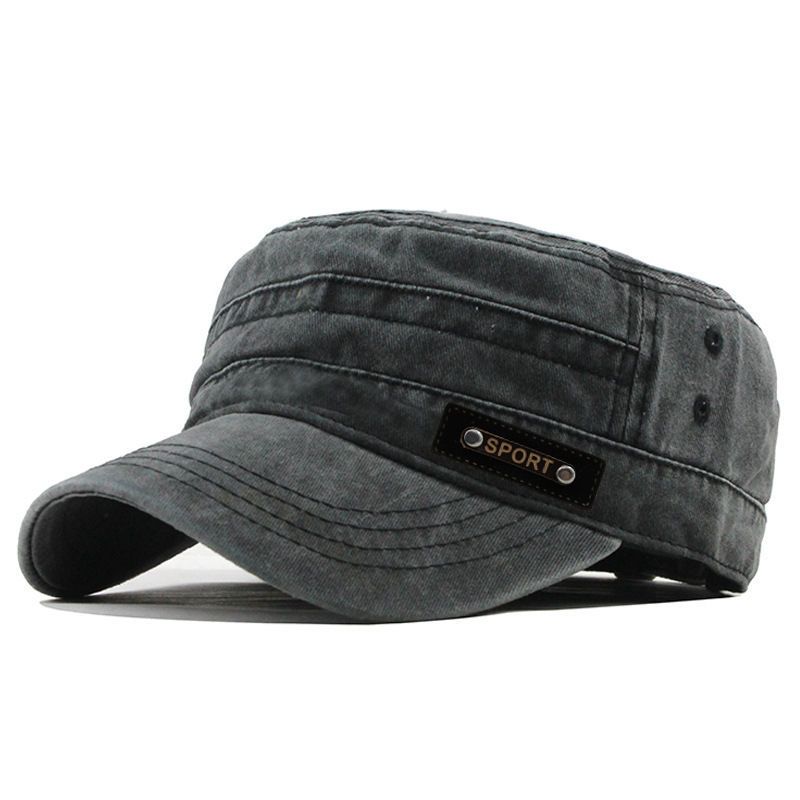 Washed Hats New Cotton Flat Caps Men's Mesh Sun Hats