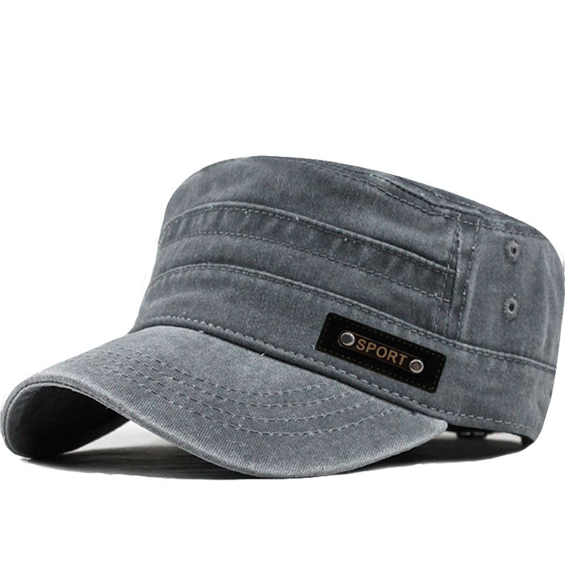 Washed Hats New Cotton Flat Caps Men's Mesh Sun Hats