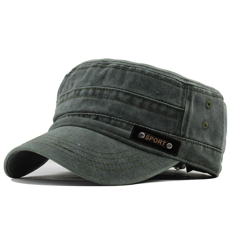 Washed Hats New Cotton Flat Caps Men's Mesh Sun Hats