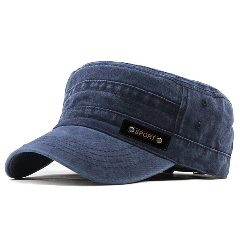 Washed Hats New Cotton Flat Caps Men's Mesh Sun Hats
