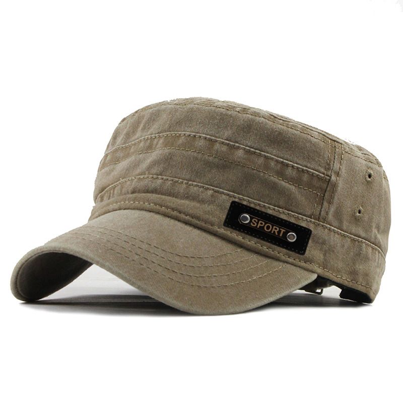 Washed Hats New Cotton Flat Caps Men's Mesh Sun Hats