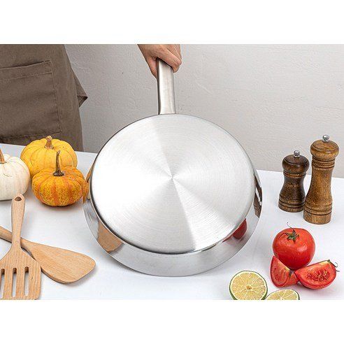 Queensense Shiny 5 Layer Stainless Steel Frying Pan