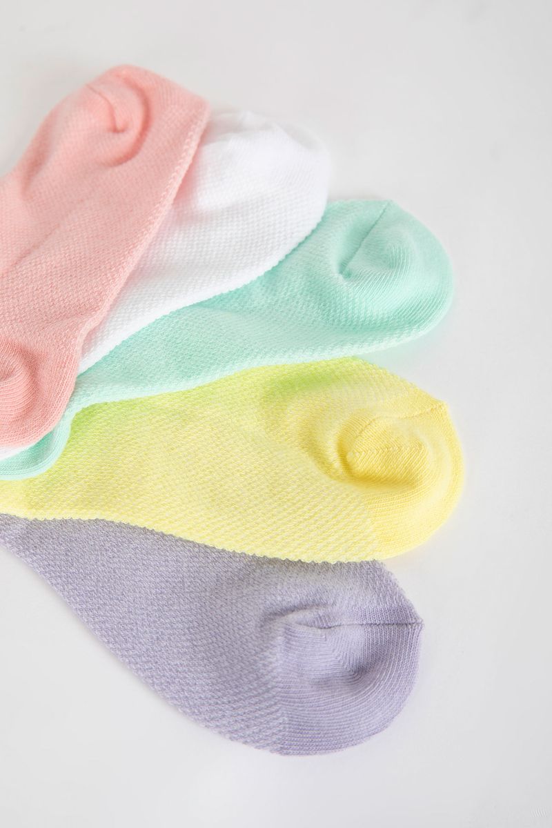 5 Piece Girl Casual Low Cut Socks - Karma
