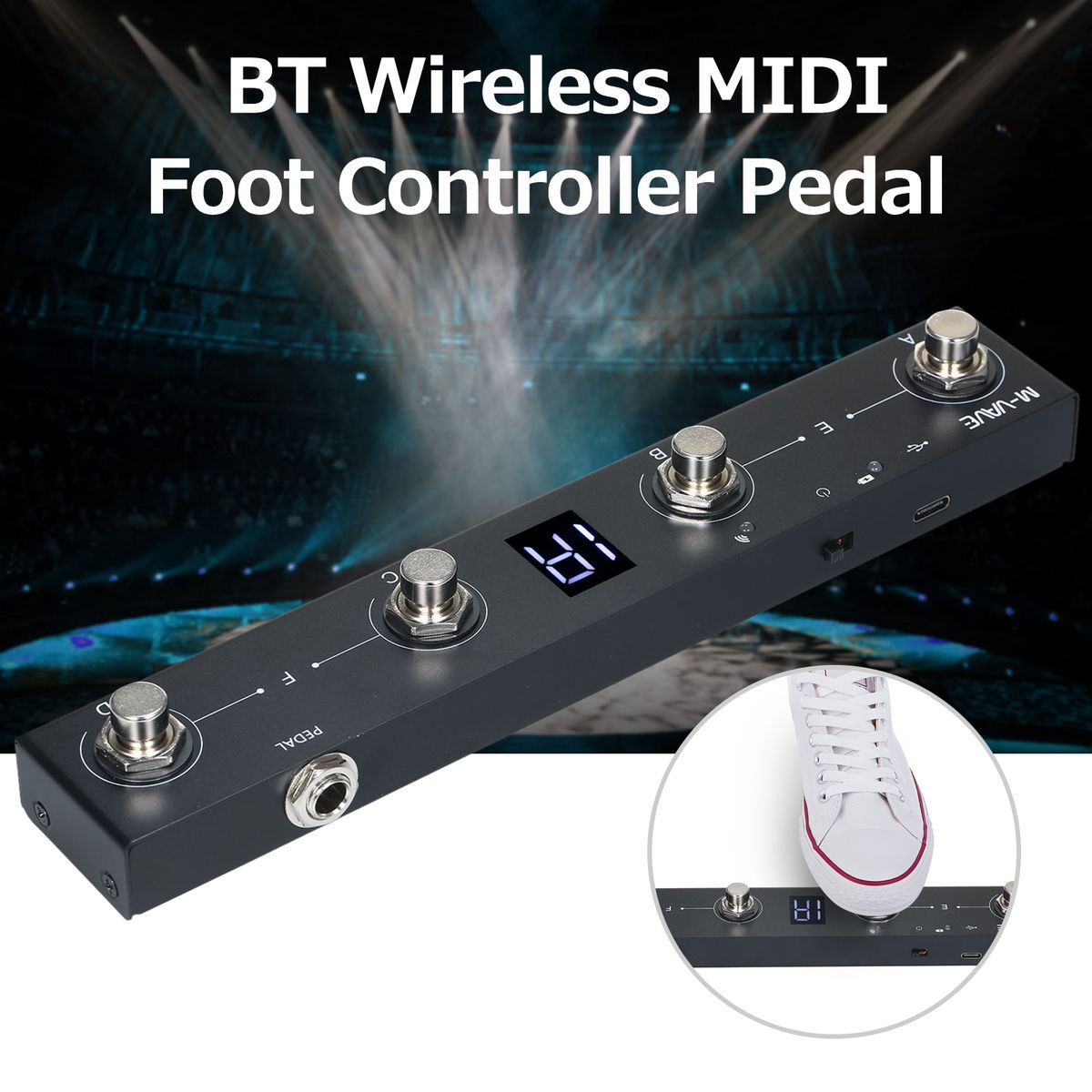 Chocolate BT Wireless MIDI Controller Rechargeable 4 Buttons