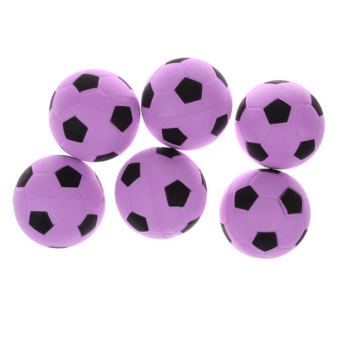 6 Pieces 24 Mini EVA Football Sports Balls Kids Indoor Outdoor Pink
