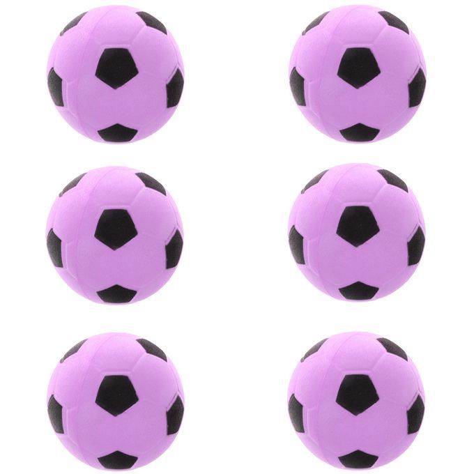 6 Pieces 24 Mini EVA Football Sports Balls Kids Indoor Outdoor Pink