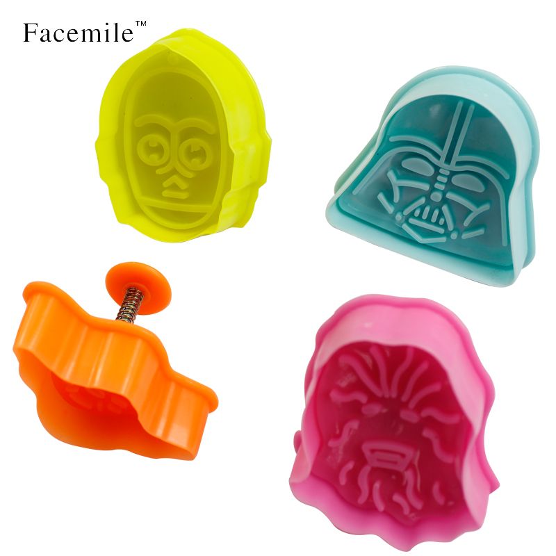 4pcs Set Star Wars Plunger Cookie Cutter Set Fondant Cake
