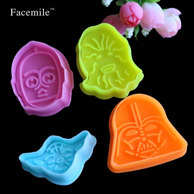 4pcs Set Star Wars Plunger Cookie Cutter Set Fondant Cake