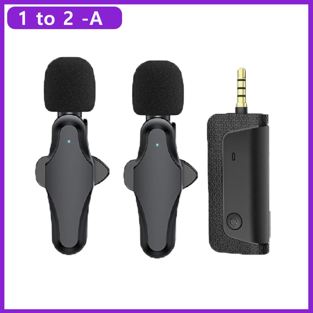 2023 New K35 Pro Wireless Lavalier Noise Reduction Microphone 3.5mm AUX Mic For Megaphones Speaker Camera Computer Mobile Phone