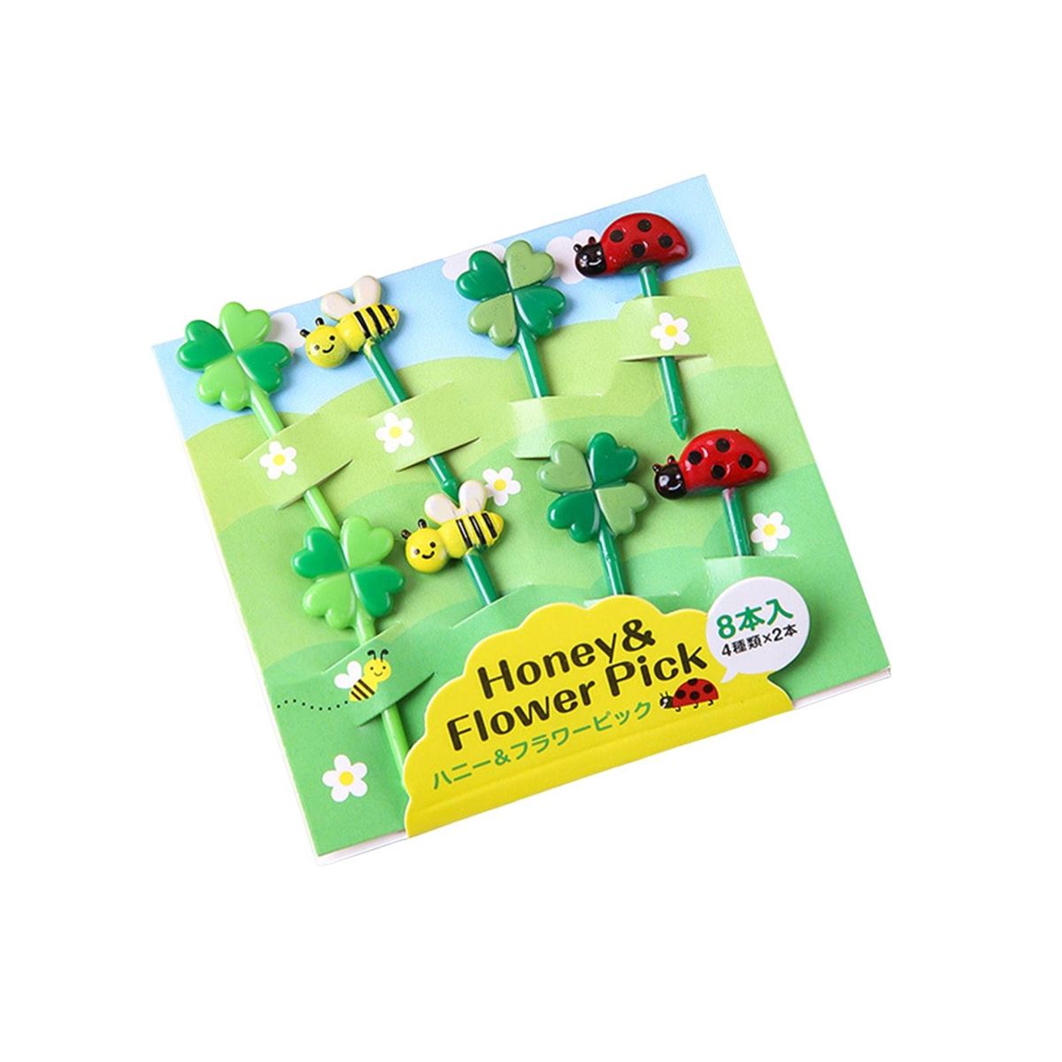 8Pcs12Pcs Food Forks Cake Dessert Fruit Picks with Cartoon Handle