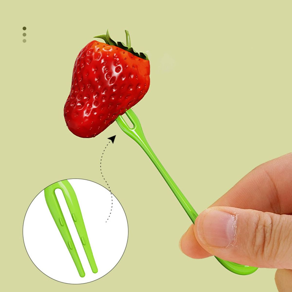 Children Fruit Forks Delights 30-piece Disposable Fruit Fork for Kids Green