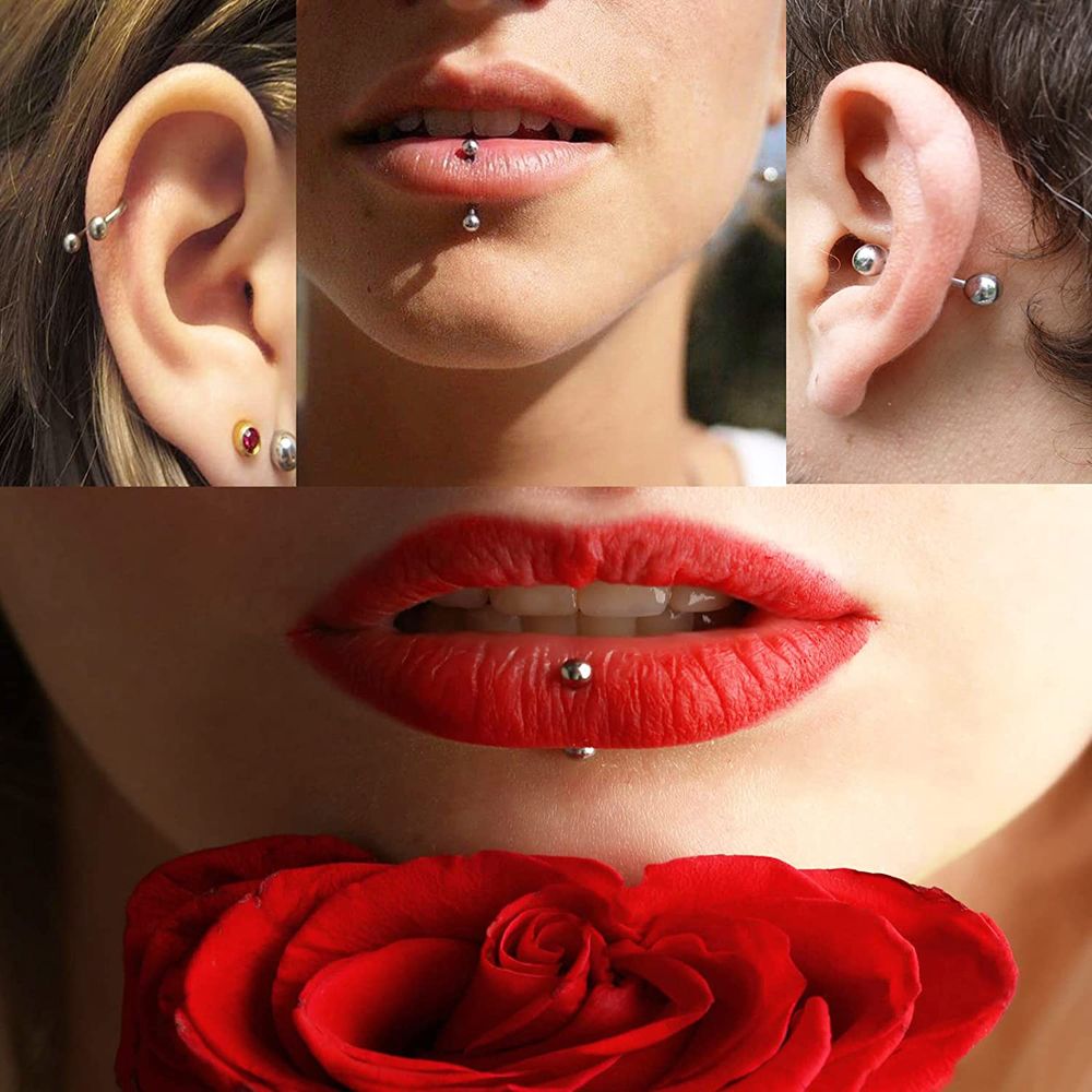 Belly Tongue Body Jewelry Professional Piercing Kit-Gold