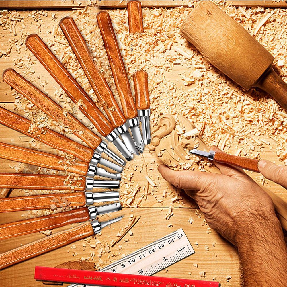 12 PCS Set Woodworking Cutters Set Carving DIY Woodworking