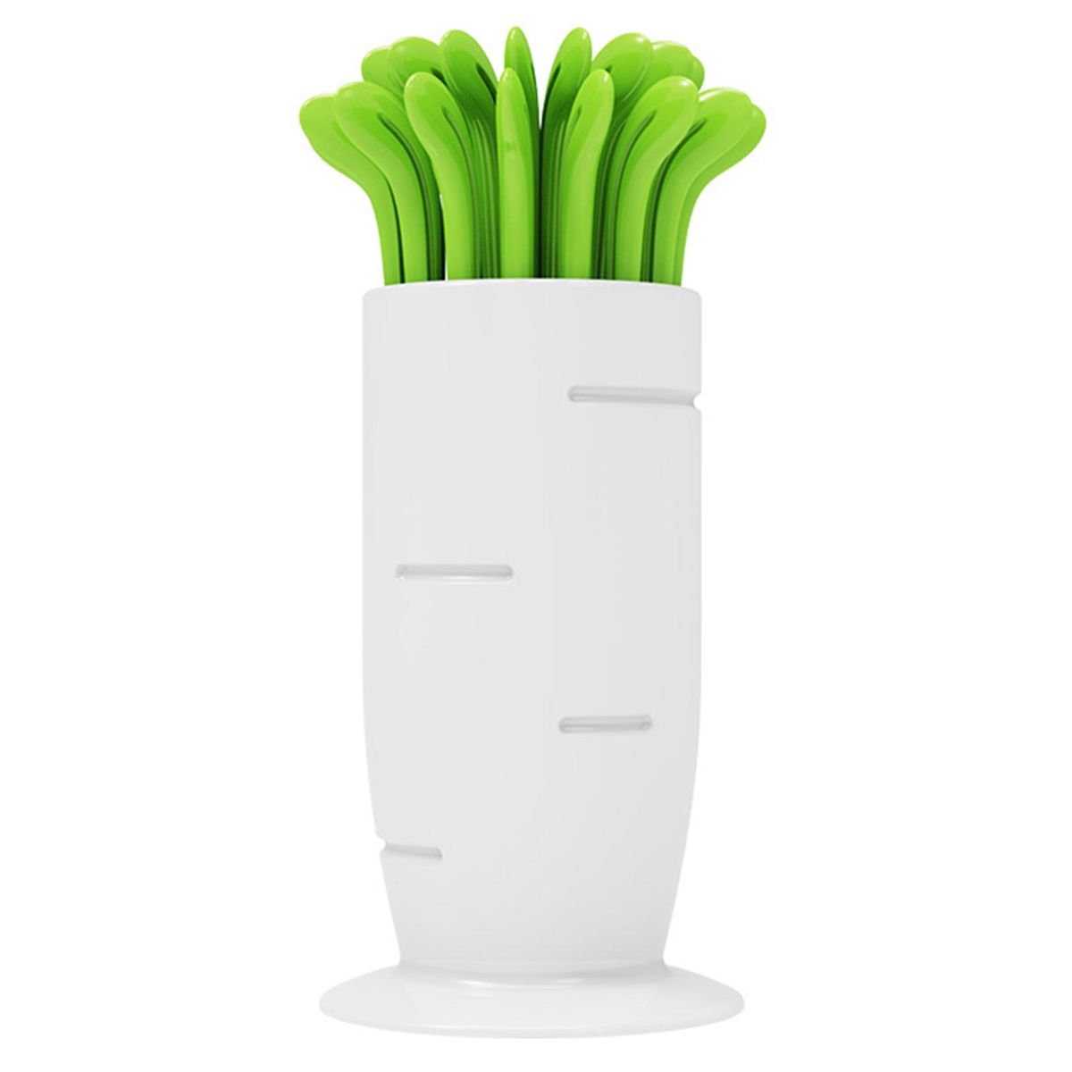 Kids Food Picks Radish Delight Fruit Fork Set 30pcs Non-slip for Easy White