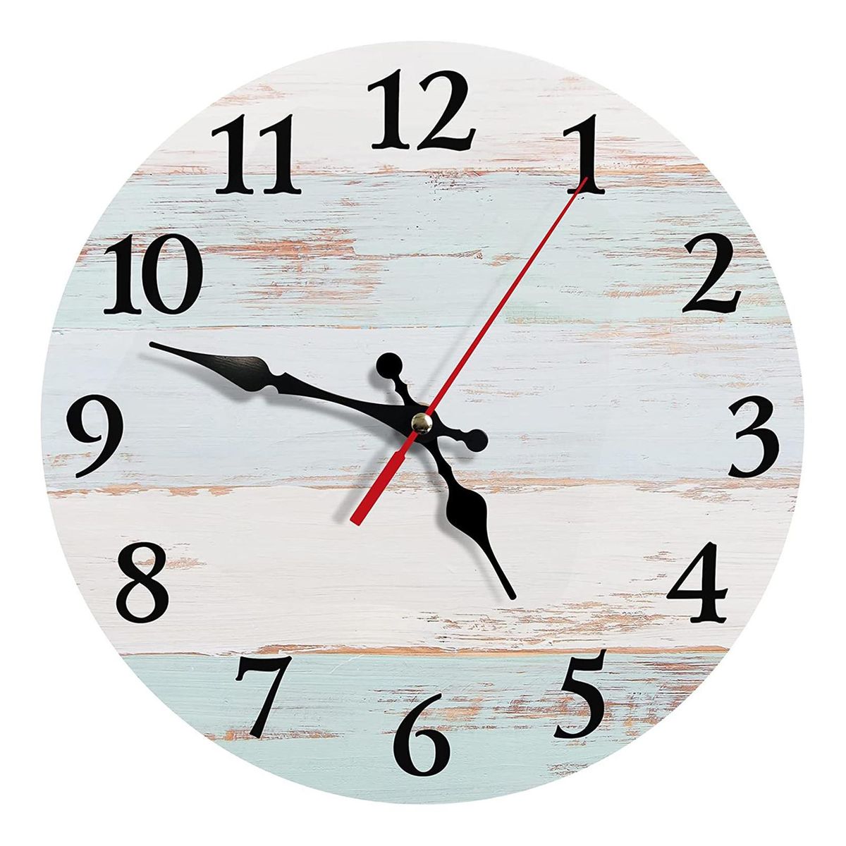 Wall Clock with Black Numerals Timeless Charm 10 Inch Vintage for Home
