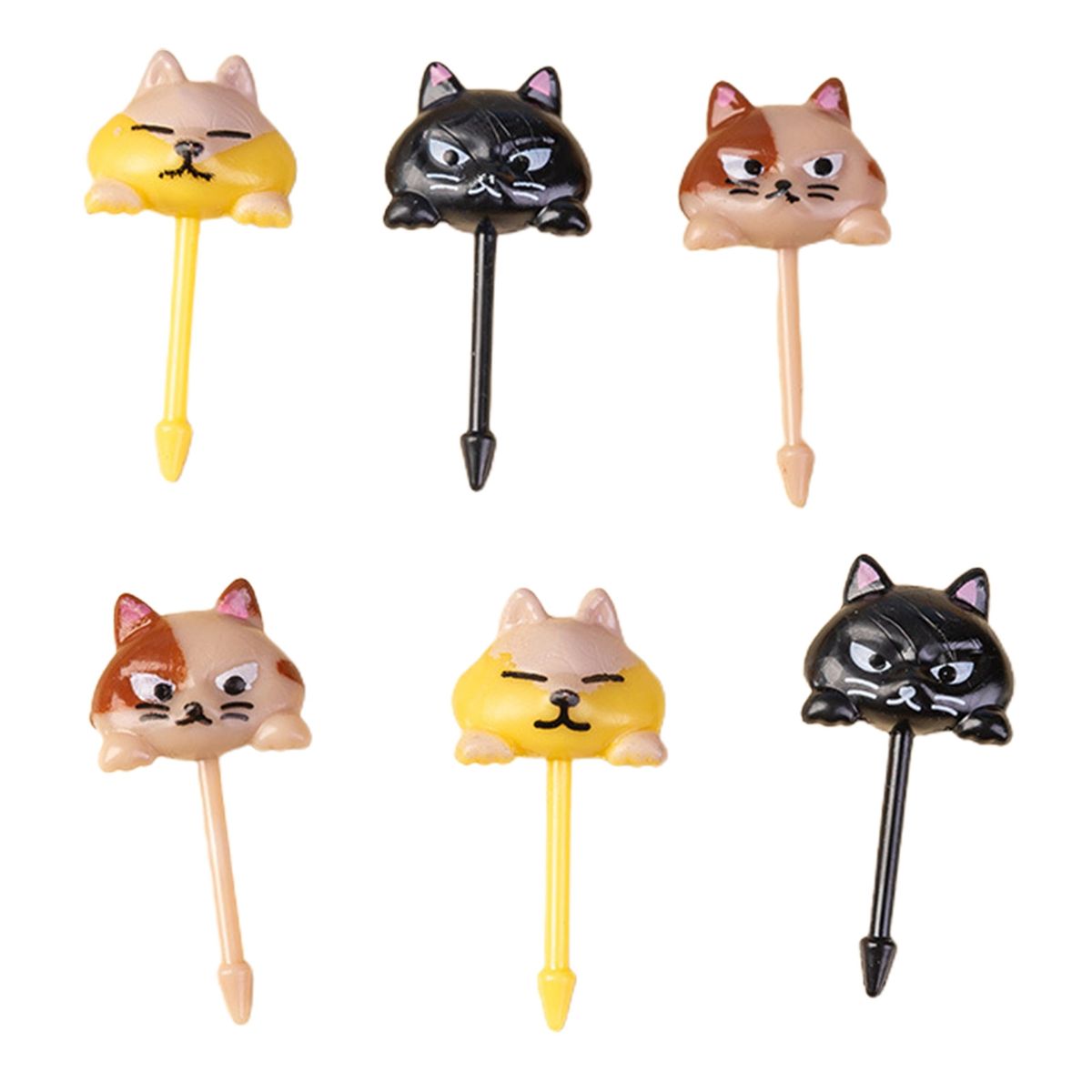 6Pcs Fruit Pick Food Grade Dessert Fork C