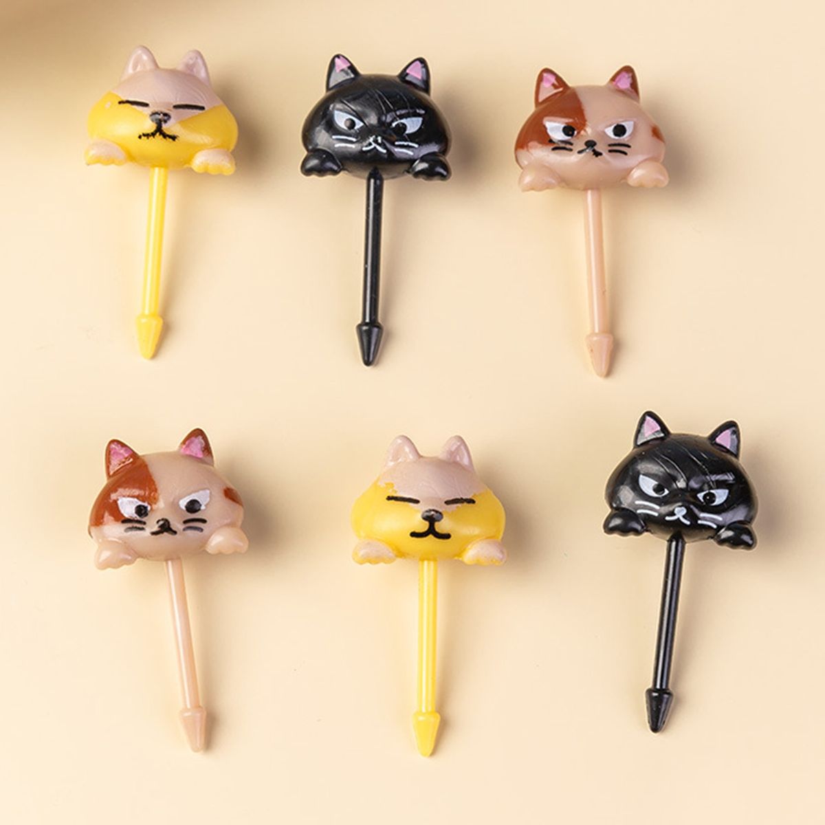 6Pcs Fruit Pick Food Grade Dessert Fork C