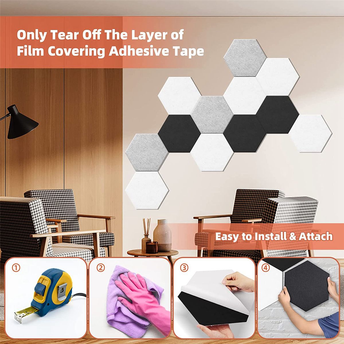 12 Pack Acoustic PanelsSelf-Adhesive Acoustic PanelsSound Proof Foam PanelsSoundproof Wall PanelsSilver Gray