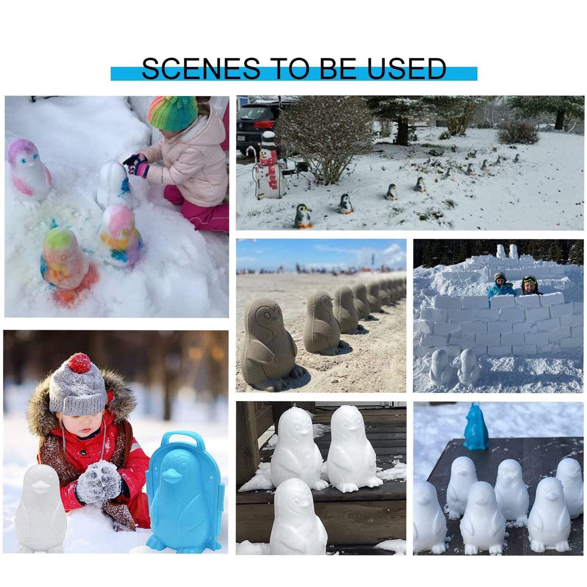 Cute Penguin Snowball Maker Clips for Snowball