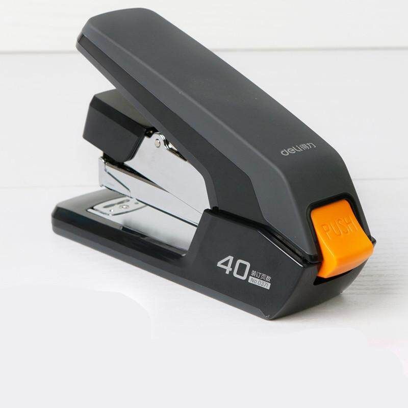 Deli Dual Function Labor Saving Type 0371 Stapler / Device Can Book 40 Binding Machine Black