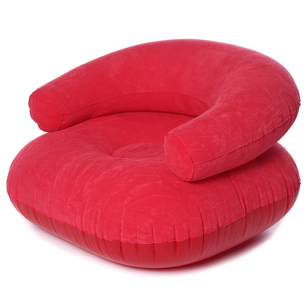 Indoor Inflatable Blow Up Dorm Room Lounge Air Chair Bean Bag Lazy Chair Red