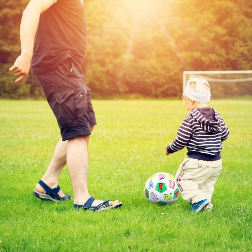 Size 2 Kids Soccer Ball Inflatable Soccer Training Ball Gift for Children Students
