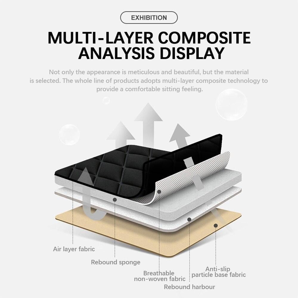 Car Seat Cushion Driver Seat Cushion With Comfort Memory Foam & Non-Slip Rubber Vehicles Office Chair Home Car Pad Seat Cover