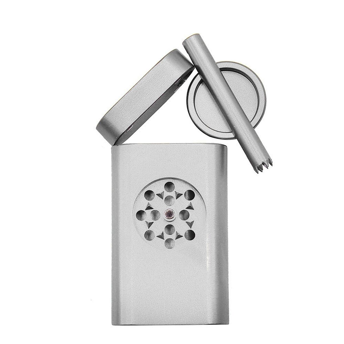 Abrader Storage Box Mini Grinder with Storage Box Silver