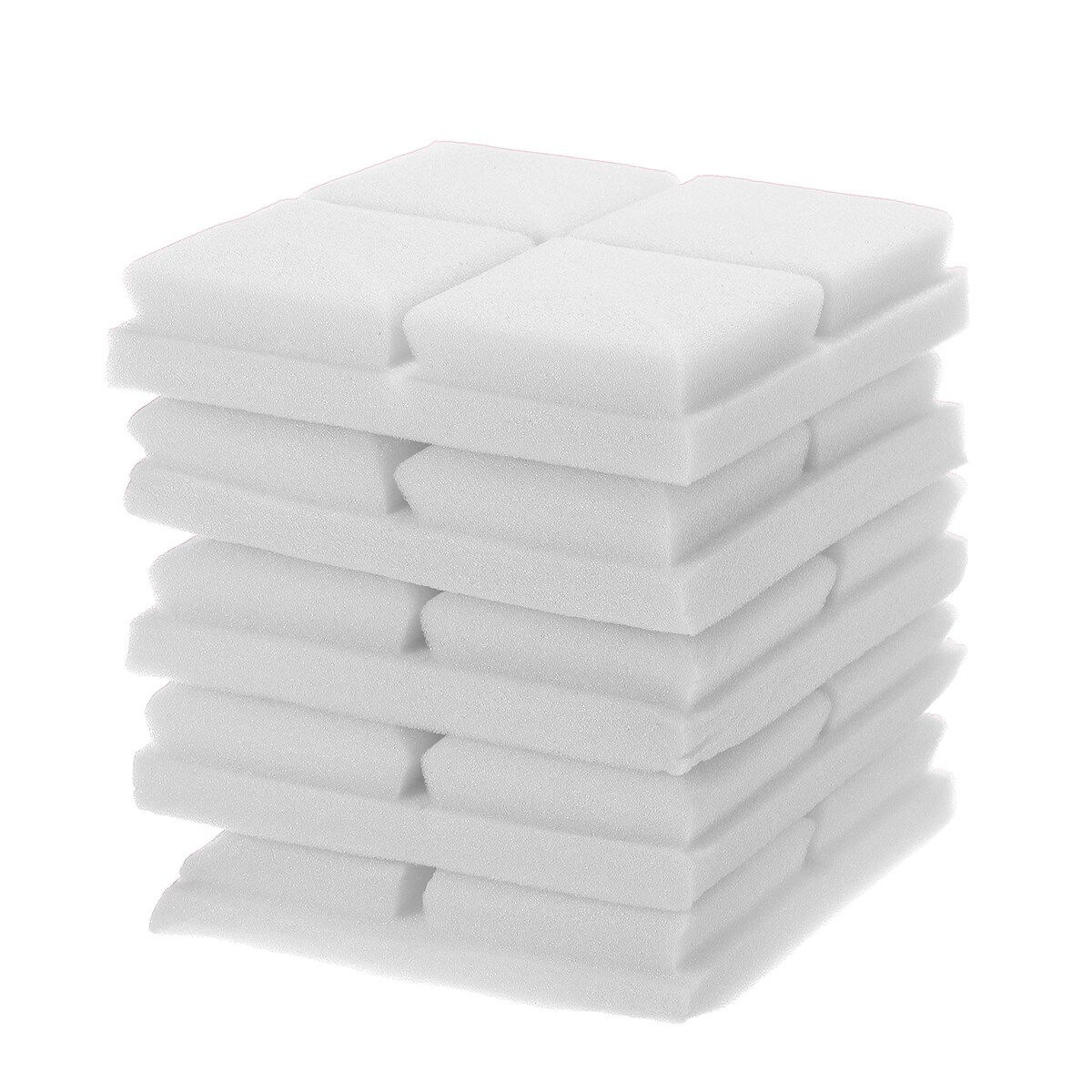 5pcs Sound-absorbing Cotton Soundproof Cotton Shed Wall Muffler Sponge Material Acoustic Foam Cotton Soundproofing Acoustic Foam Tiles Noise Soundproof 20x20x5cm White
