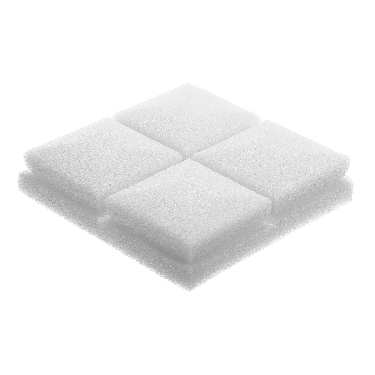 5pcs Sound-absorbing Cotton Soundproof Cotton Shed Wall Muffler Sponge Material Acoustic Foam Cotton Soundproofing Acoustic Foam Tiles Noise Soundproof 20x20x5cm White