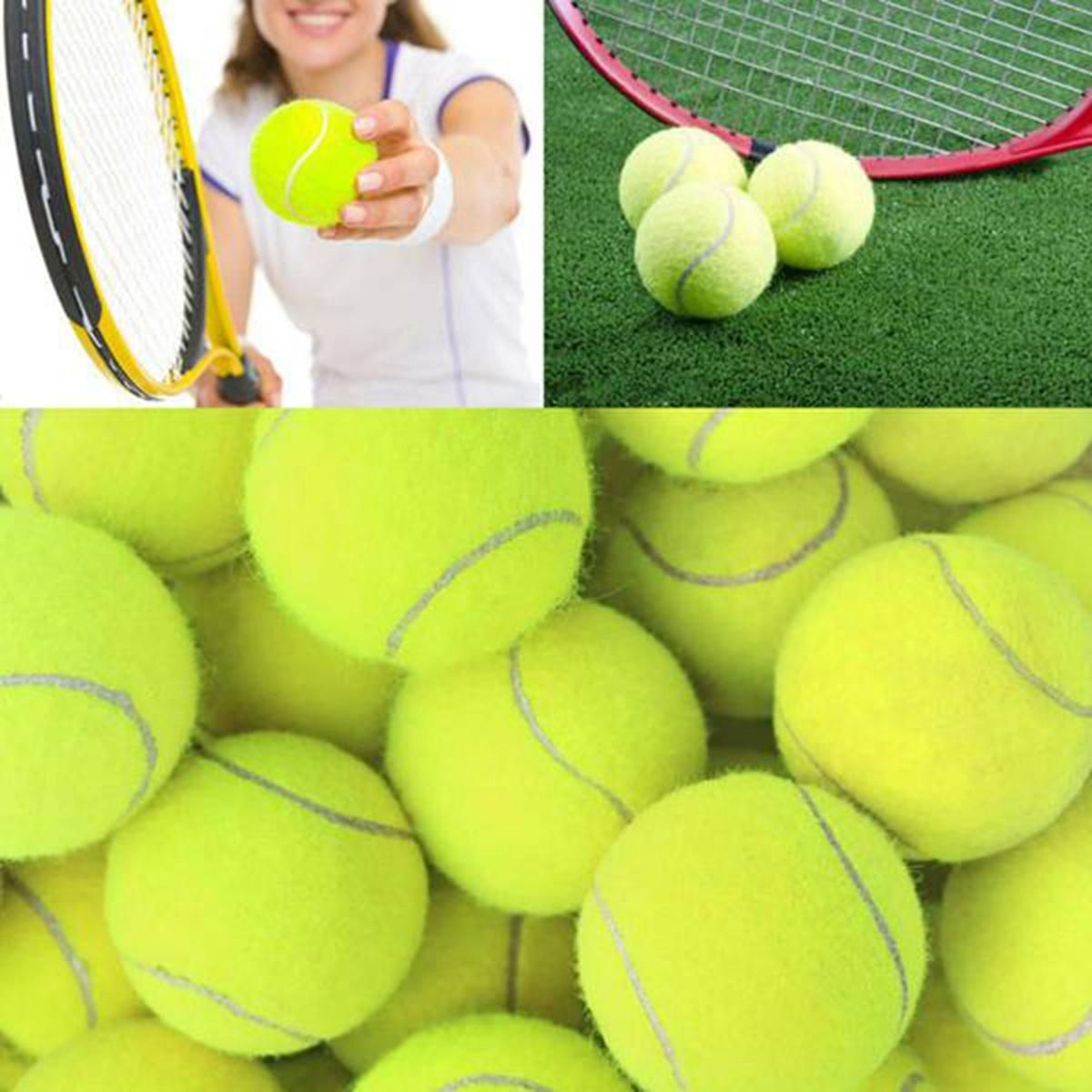 6Pcs Pack Tennis Balls Wear-Resistant Elastic Training Balls 66mm Ladies Beginners Practice Tennis BallBlack