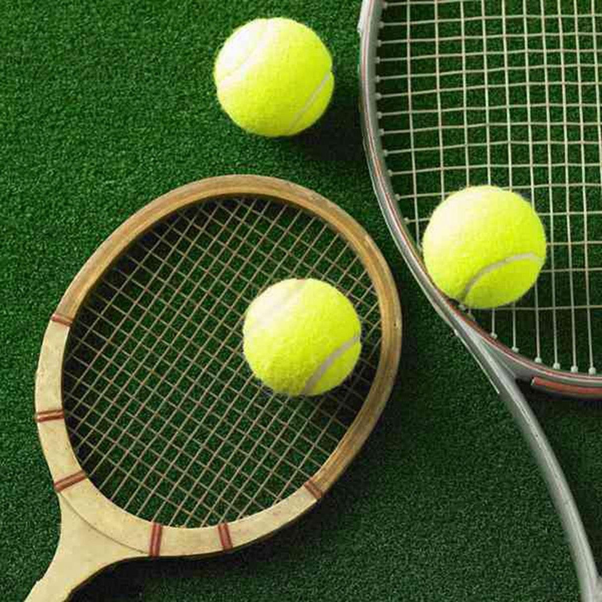 6Pcs Pack Tennis Balls Wear-Resistant Elastic Training Balls 66mm Ladies Beginners Practice Tennis BallBlack