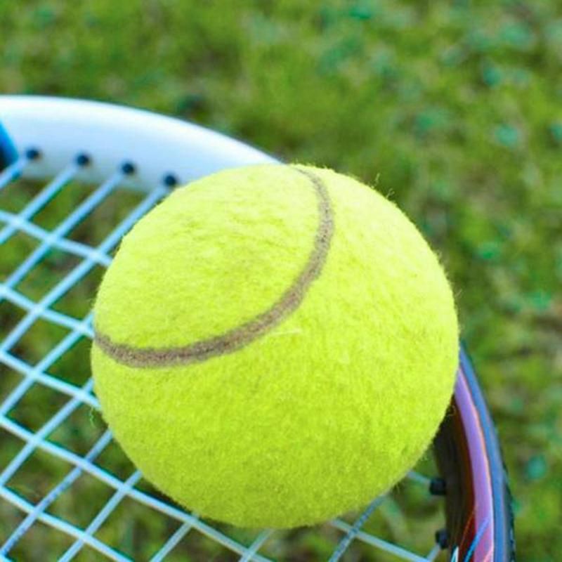 6Pcs Pack Tennis Balls Wear-Resistant Elastic Training Balls 66mm Ladies Beginners Practice Tennis BallBlack