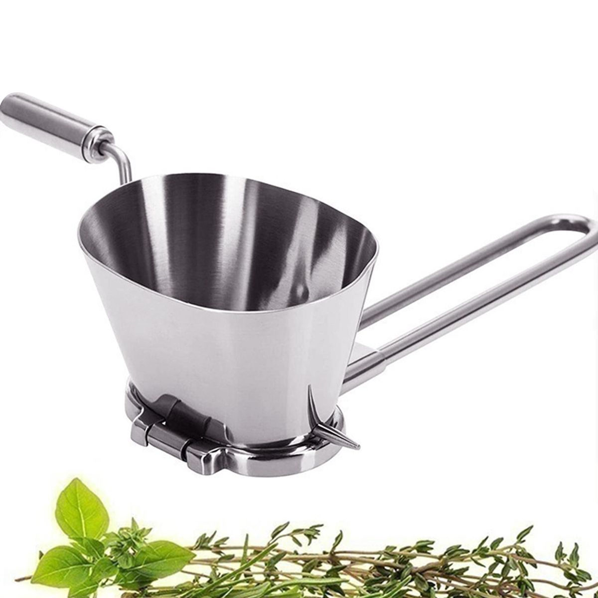 Metal Handheld Herb Mill Grinder Rotary Vegetable Shredder for Fresh Silver