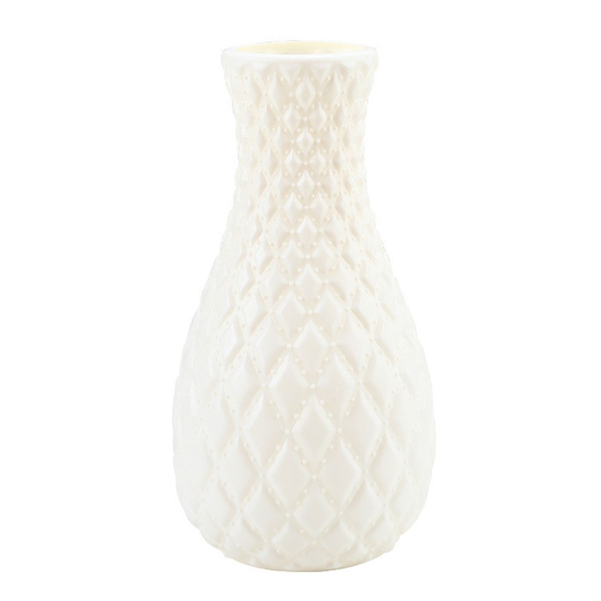 Flower Vase Exquisite Centerpiece Portable Nordic-White