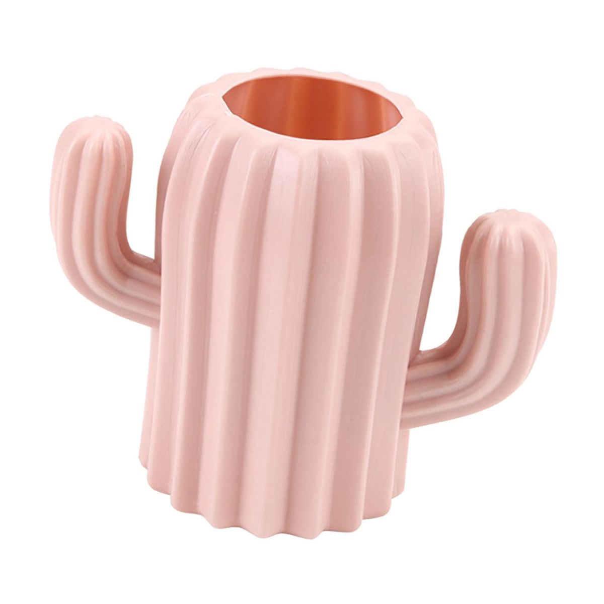 Brush Holder Desktop Organizer Cup Storage Box For Home Pink