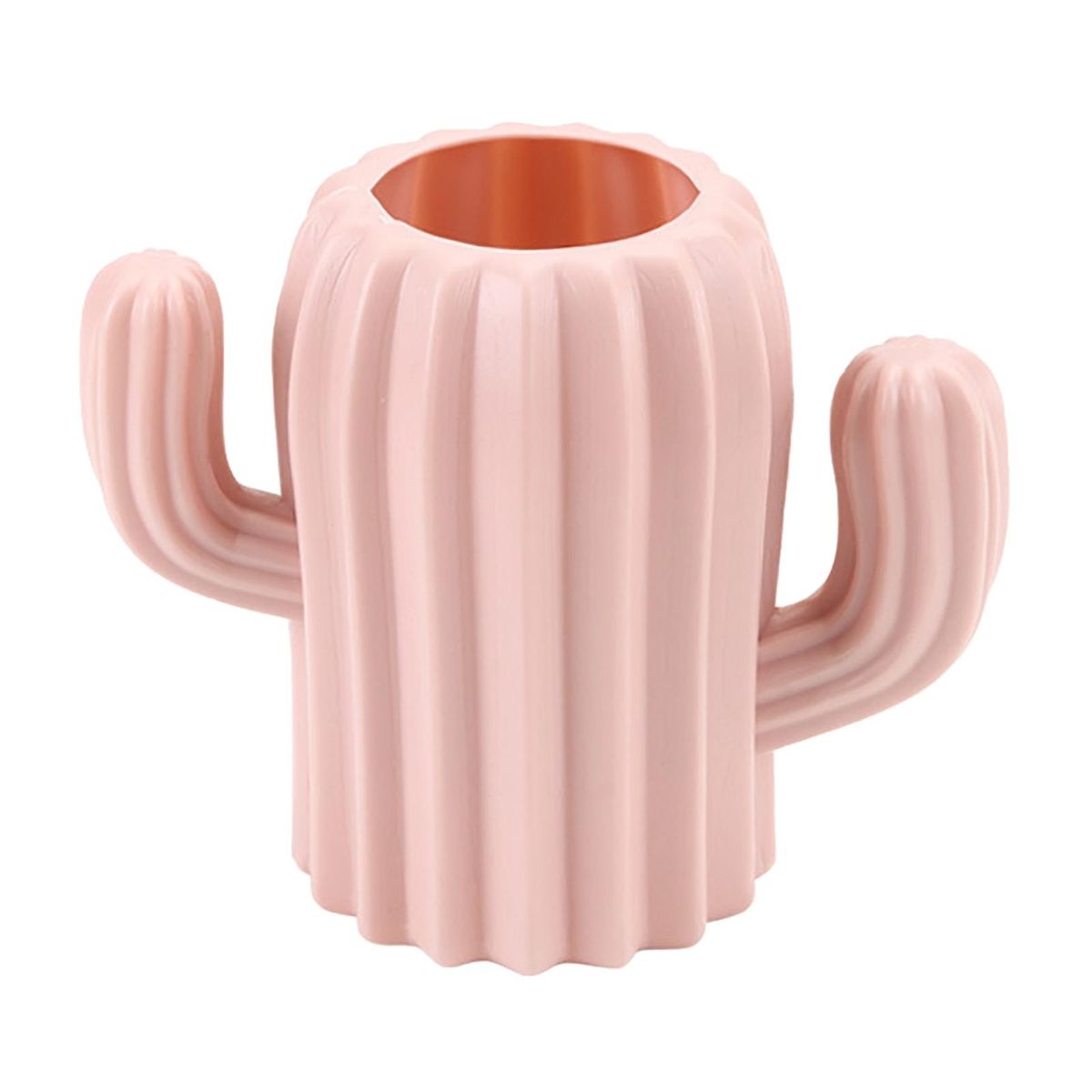 Brush Holder Desktop Organizer Cup Storage Box For Home Pink