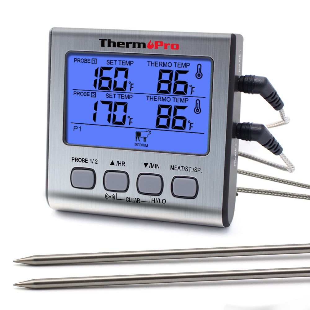 ThermoPro TP17 Digital Backlight Large LCD Display Dual