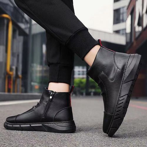 Men's New Business Working Leather Shoes-Black