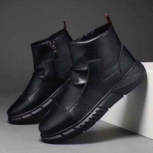 Men's New Business Working Leather Shoes-Black