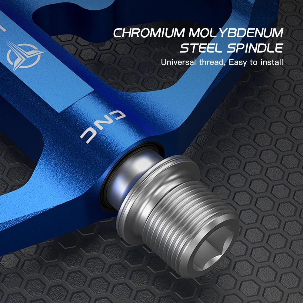 Bike Pedals Aluminum Alloy Bicycle Pedals with Reflectors Mountain Bike Pedals Non-Slip Cycling Pedals Platform
